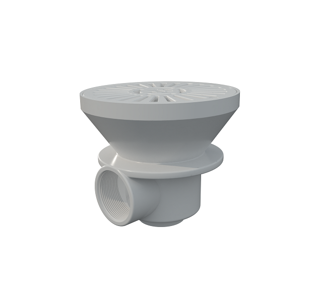 Drain de fond béton 180 mm blanc - Astralpool