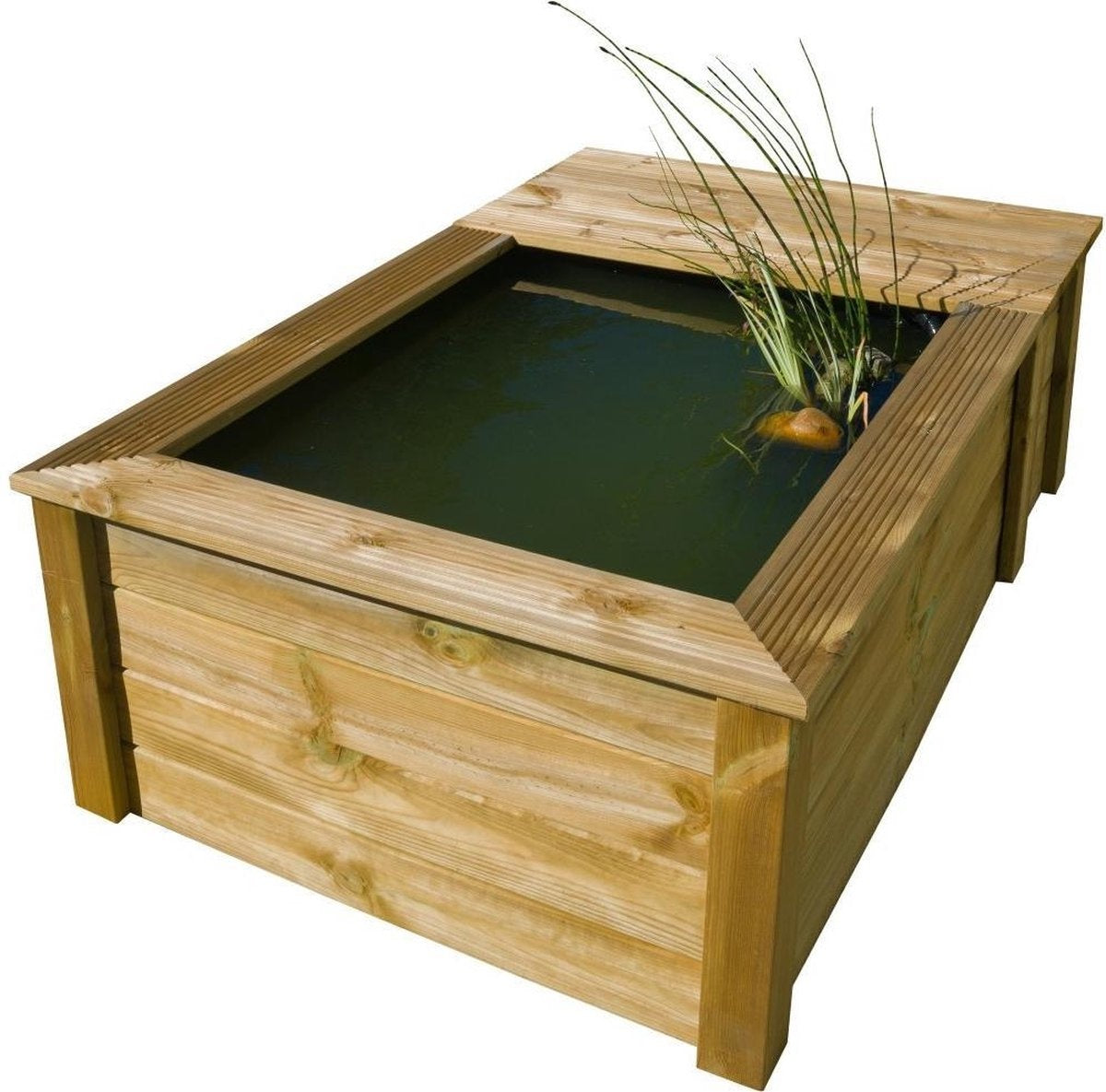 Quadro wood III - Estructura de madera FSC con lámina de PVC y armario de filtros - Ubbink
