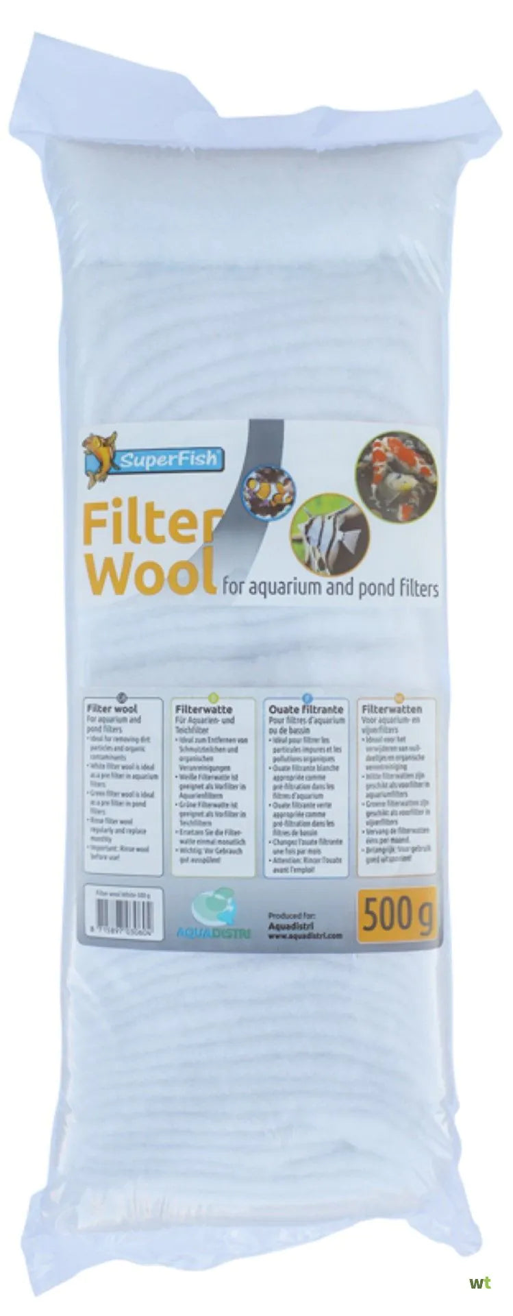 Ouate filtrante blanche 500g - Superfish