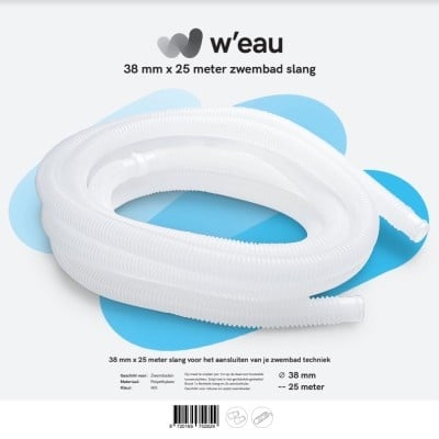 Zwembadslang wit 38 mm - 25 meter - W'eau