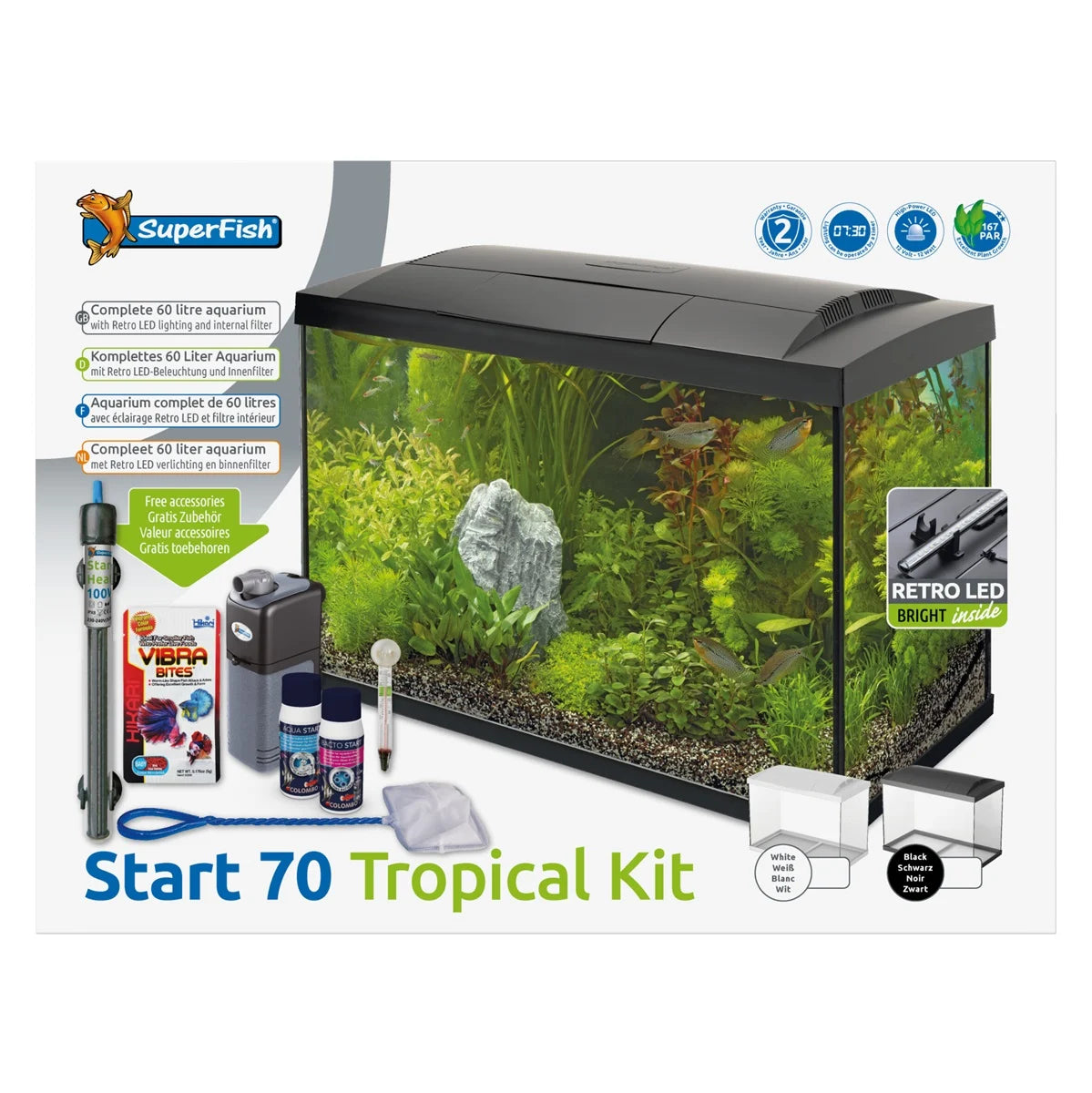 Aquarium start 70 tropical kit white - SuperFish