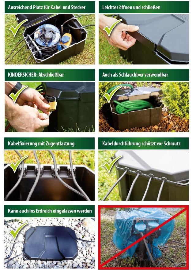 Caja eléctrica para jardín - Heissner