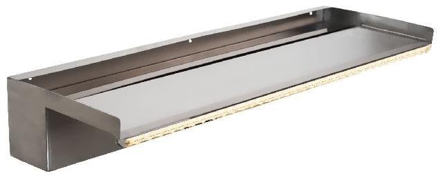 Elemento a cascata in acciaio inox con LED, 60 cm - Heissner