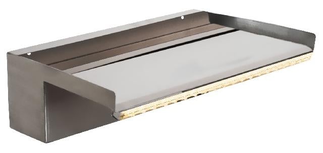 Elemento cascata in acciaio inox con LED, 30 cm - Heissner