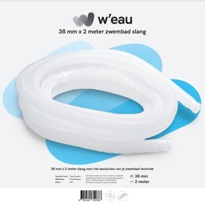 Manguera para piscina blanca 38 mm - 2 metros - W'eau