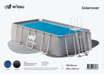 Rectangular solar cover - 450 x 220 cm (cover size 433 x 202) - Black/Blue - W'eau