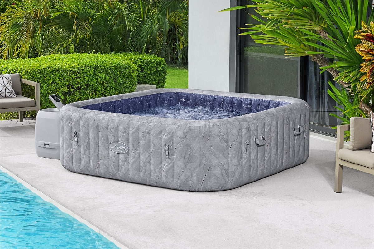 Lay-Z-Spa San Francisco HydroJet Pro 7 – 5-7 Person Grey - Bestway