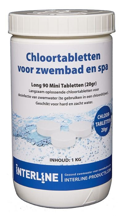 Pastillas de cloro 1kg (pastillas de 20g) - Interline