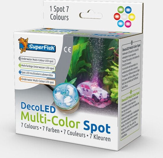 SuperFish DecoLED MultiColor Spot - Aquarienbeleuchtung - Wasserdicht - SuperFish