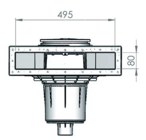 Skimmer ABS NORM gris 17,5 litros membrana / panel / prefabricado - Astralpool