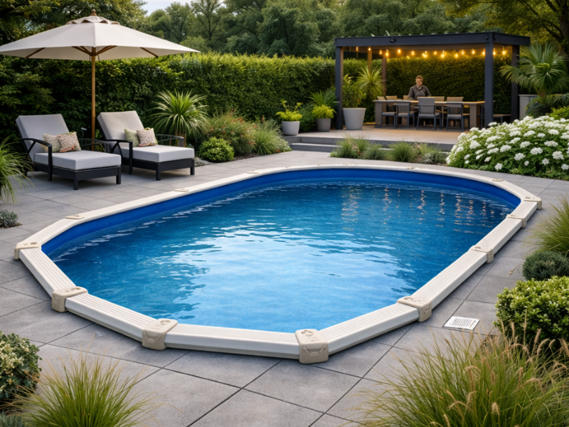 Interline Diana ovaal 8,50x4,90m - 132cm - Inclusief pakket