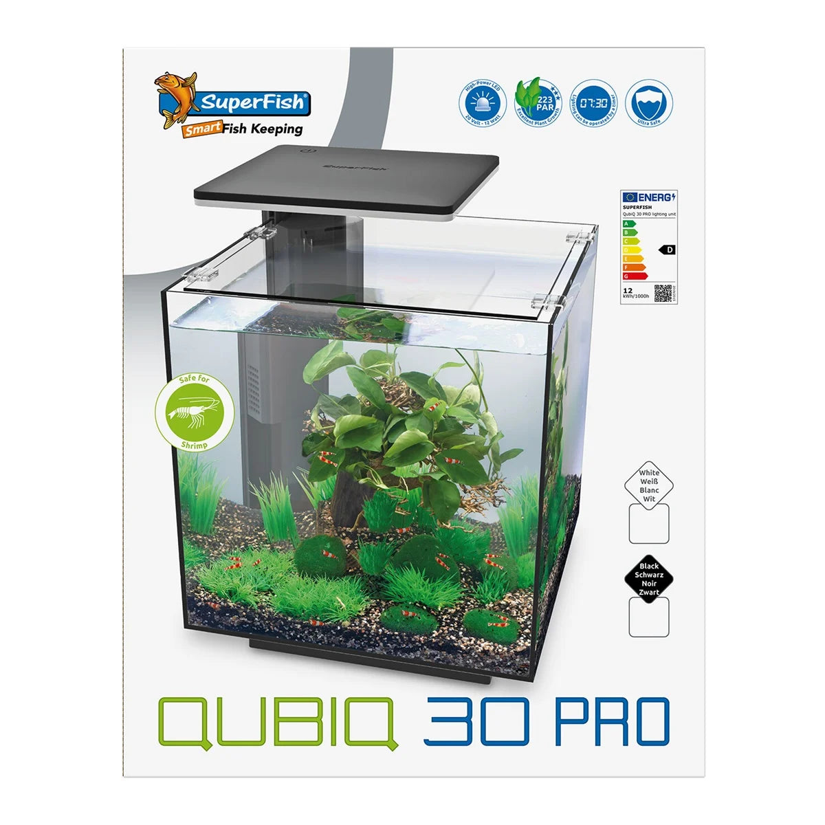 Qubiq 30 Aquarium Pro Schwarz Superfish
