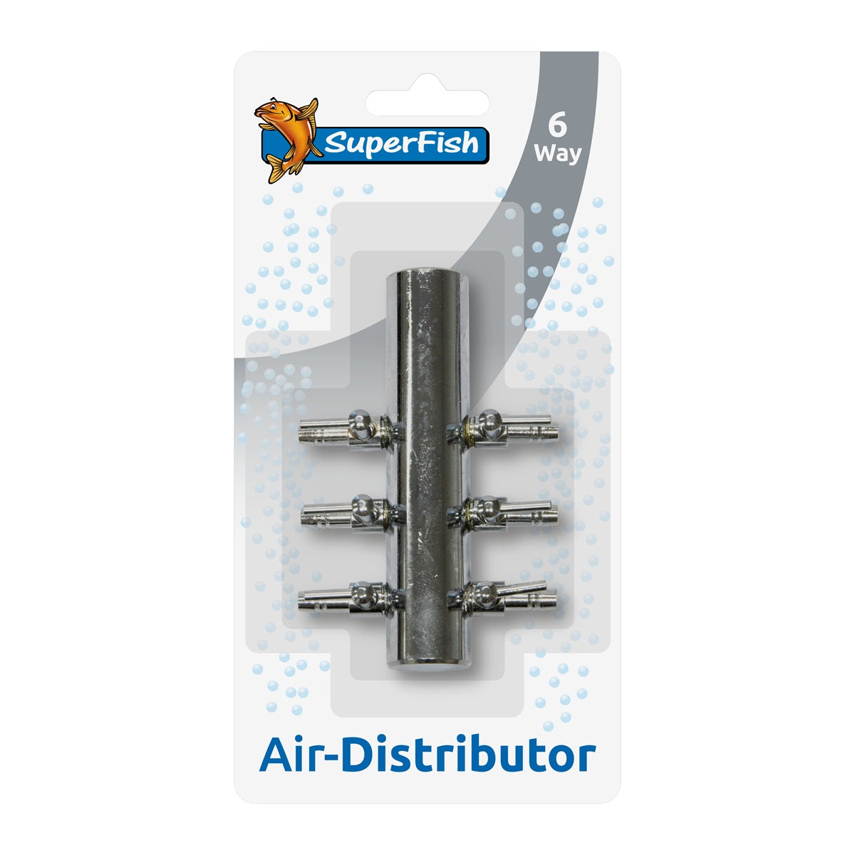 Collettore in acciaio inox a 6 uscite con rubinetti per distribuzione dell'aria - Superfish