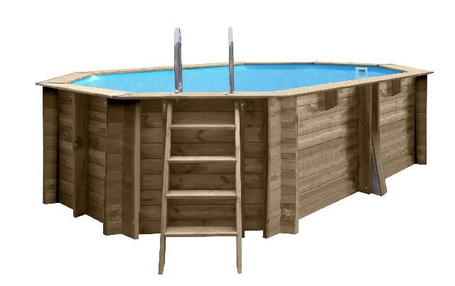 Normandy swimming pool set pine oval 436 - Gre