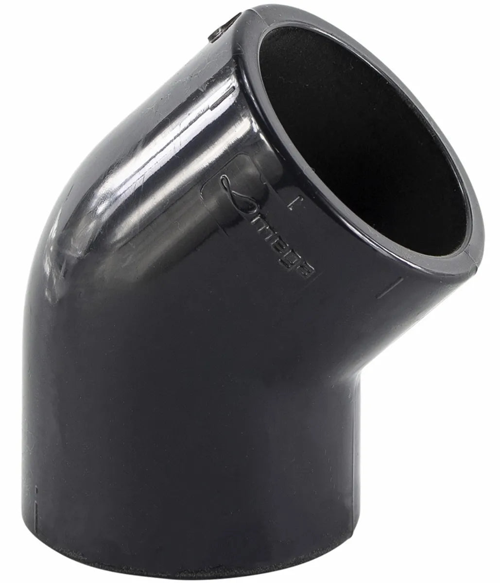 Codo de PVC de 45 grados, 50 mm - W'eau