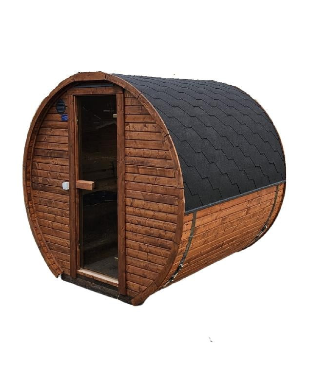 Barrelsauna 2 meter - 6 persoons - Harvia houtkachel - Sofuro