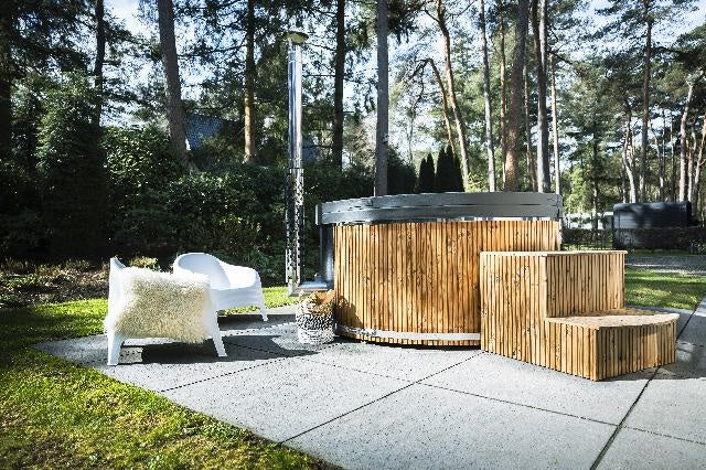 Hot tub round 200cm - 4-6 seater - internal wood stove - Sofuro
