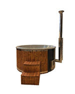Hot tub round 200cm - 4-6 seater - internal wood stove - Sofuro