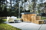 Round hot tub 225cm - 6-8 seater - internal wood stove - Sofuro