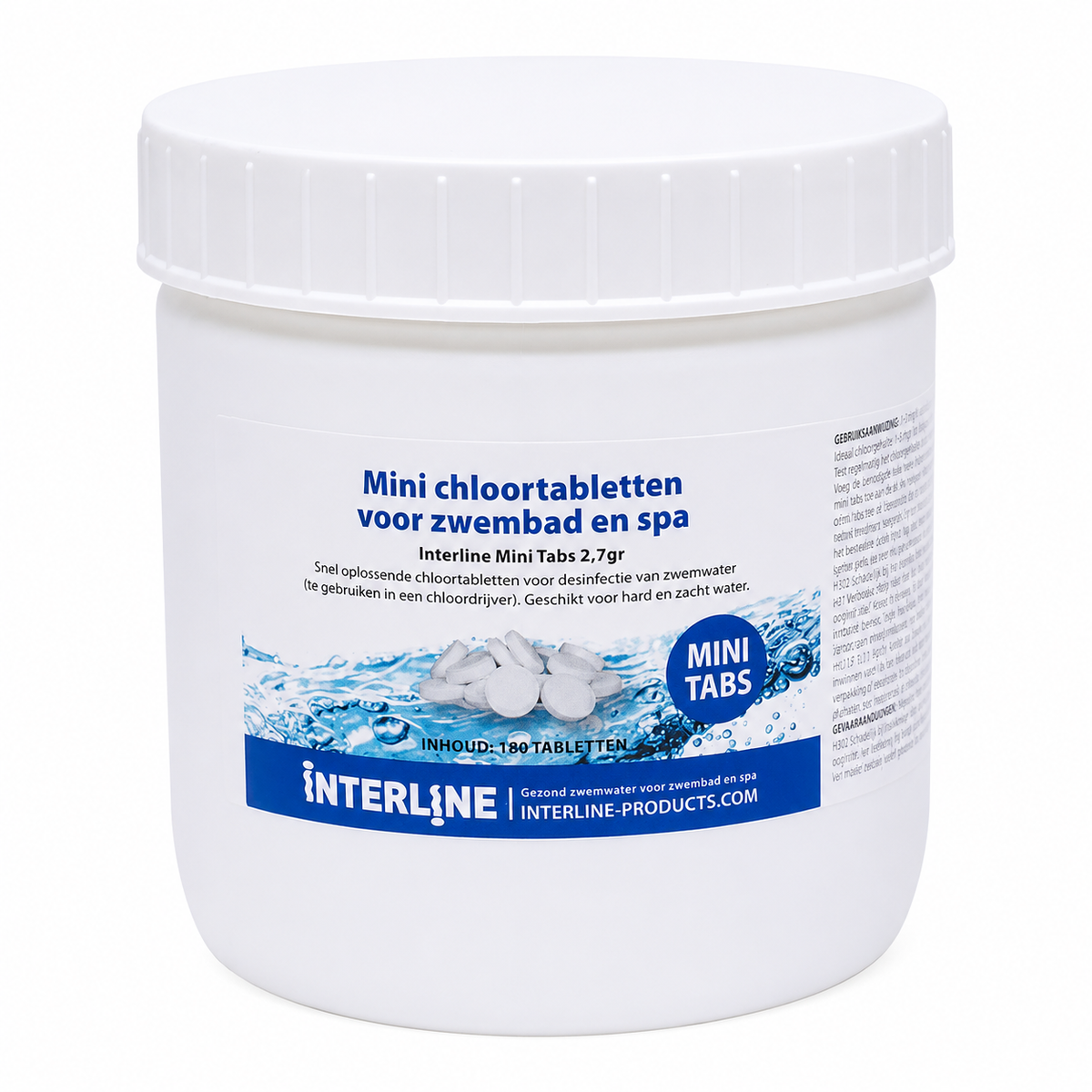 Chloortabletten Mini Quick - 2,7gr/180 stuks - Interline