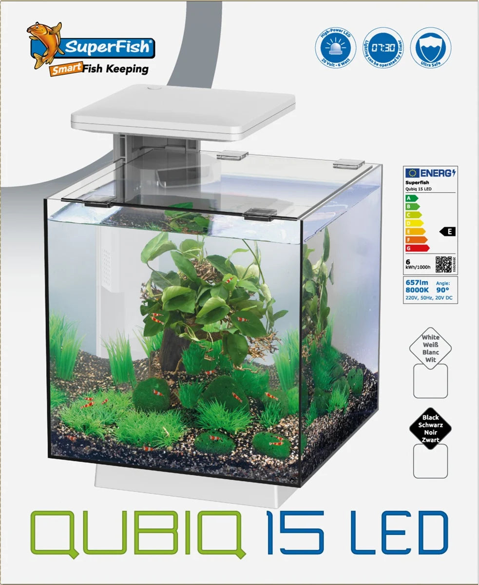 Qubiq 15 LED acuario blanco Superfish