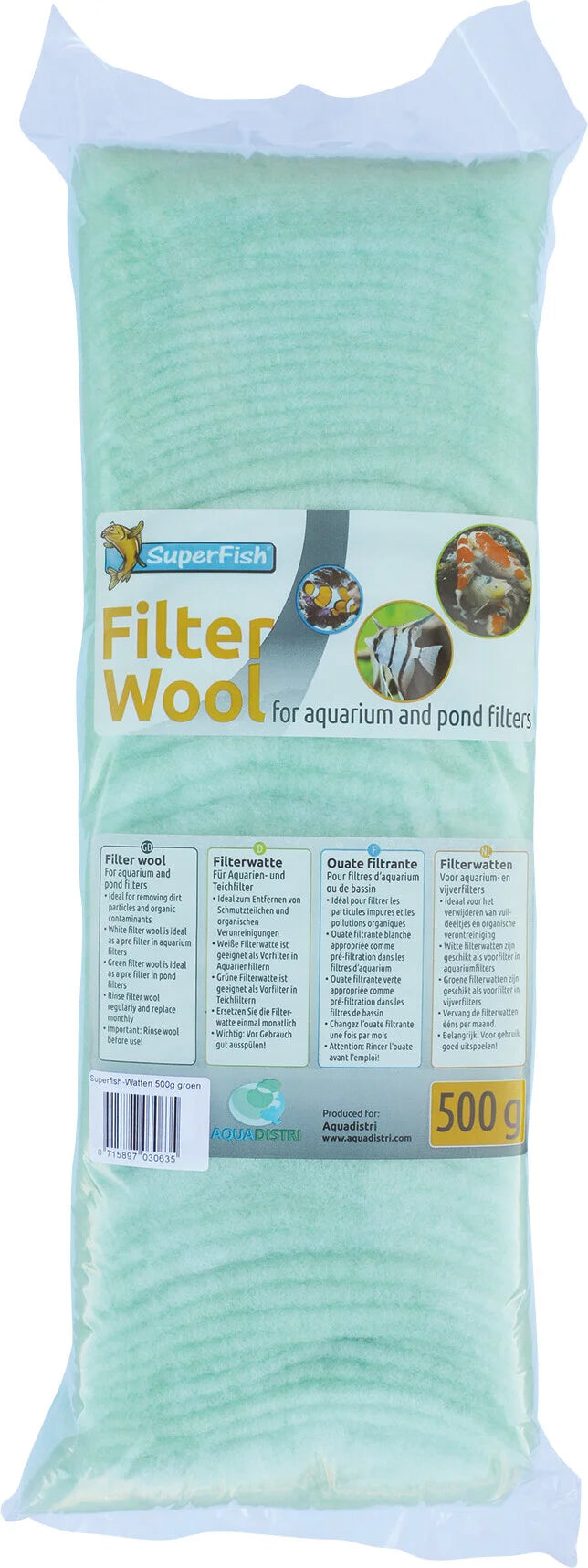 Cotone filtrante a grana grossa verde 500g - Superfish
