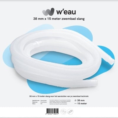 Poolschlauch weiß 38 mm - 15 Meter - W'eau