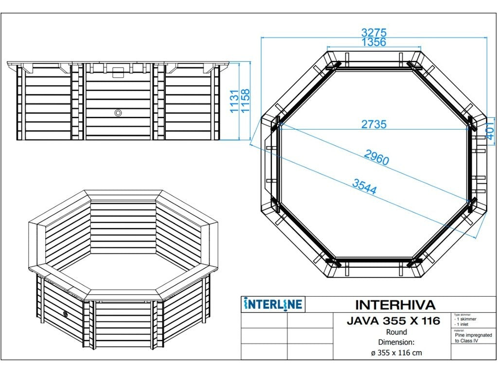 Interline Java 3.55m - 116cm - Deluxe Package