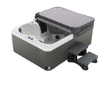 Como Spa – Kompaktes 4-Personen-Whirlpool | Komplettset (Abdeckung + Treppe + Filter)
