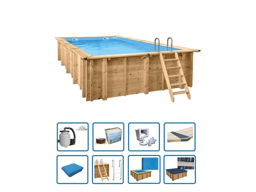 Interline Bali rettangolare 7,90x4,00m - 1,38m - Pacchetto Deluxe