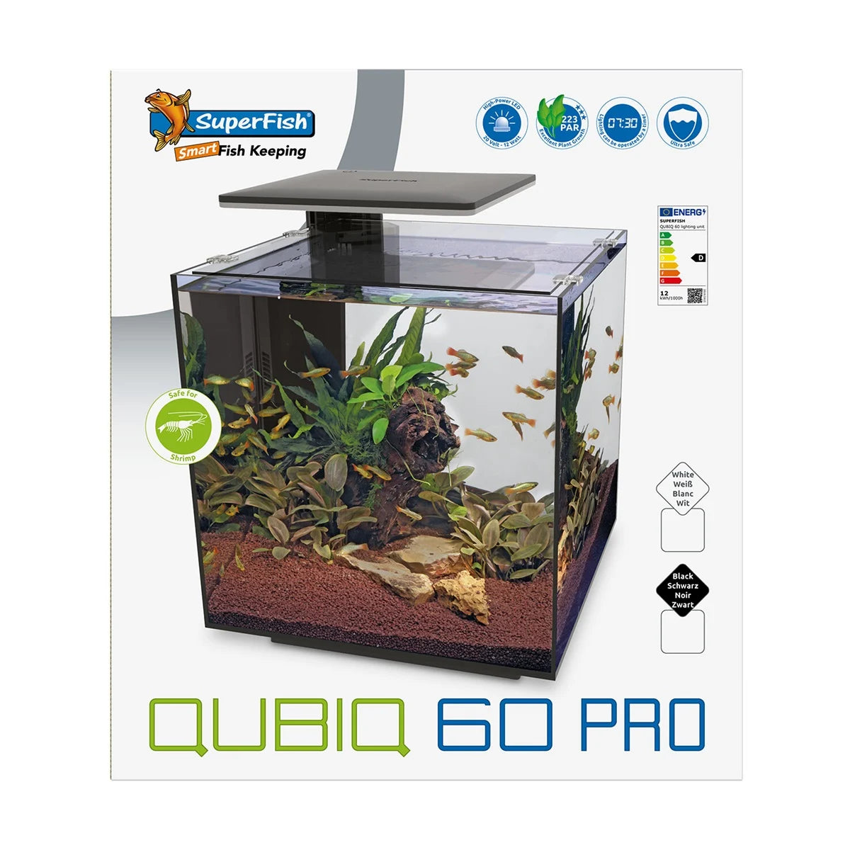 Acuario Qubiq 60 pro negro - SuperFish
