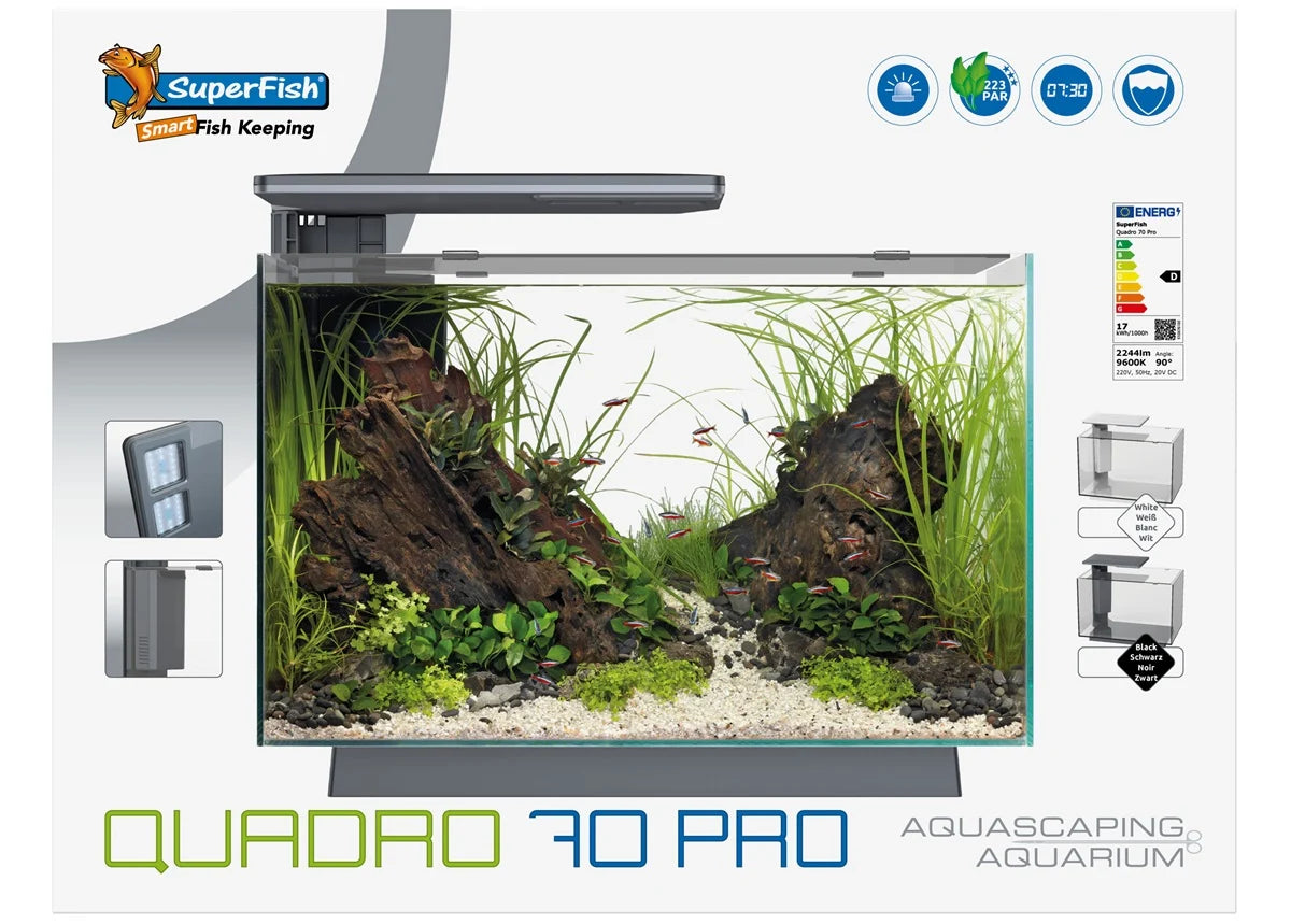 Acuario quadro 70 pro negro - SuperFish