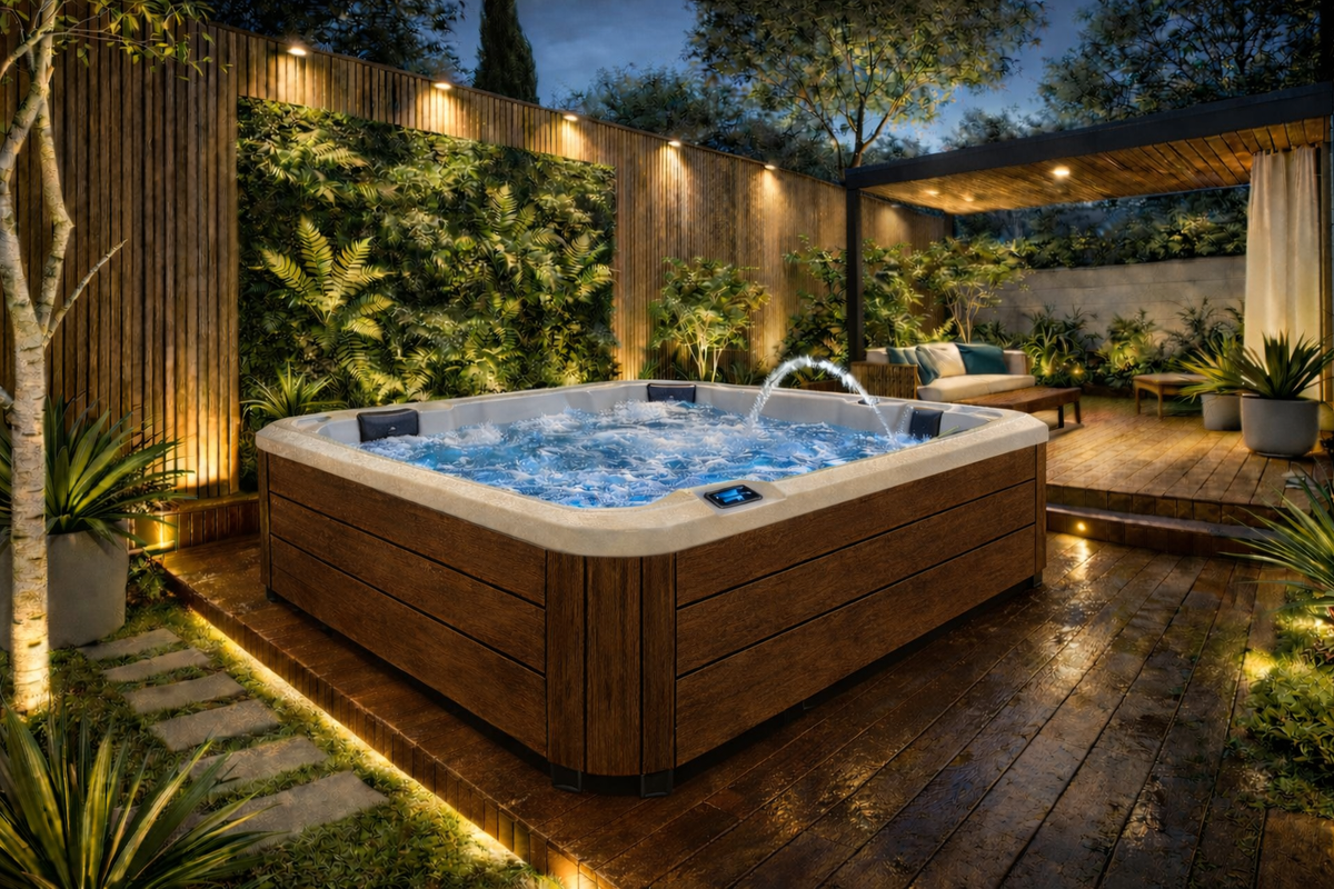 Ultimate ECO Spa 001 Marrone - Vasca idromassaggio per 3 persone - Vasca benessere