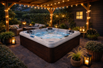 Infinity Spa 002- Energy-Efficient and Luxurious 5-Person Jacuzzi - Brown