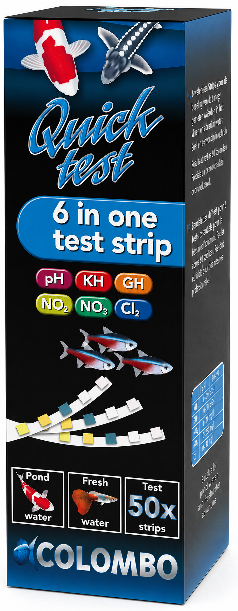 Strisce reattive Quick Test 6 in 1 per stagno - Colombo