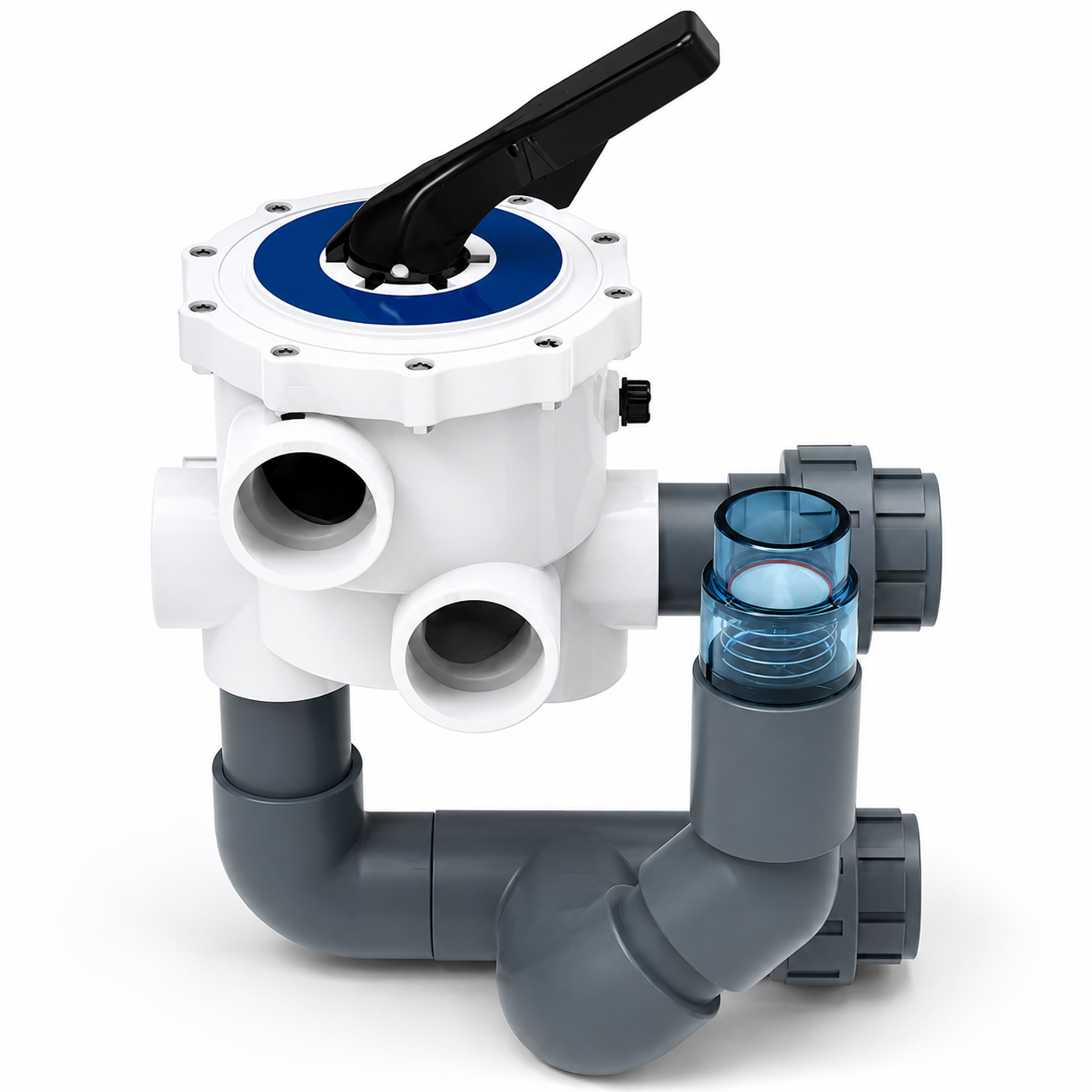 Prepared six-way valve for EB60-100-140 63mm - Aquaforte