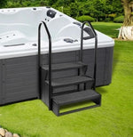 Spa-Treppe rutschfest mit Handlauf schwarz - W'eau