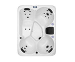 Como Spa – Kompaktes 4-Personen-Whirlpool | Komplettset (Abdeckung + Treppe + Filter)