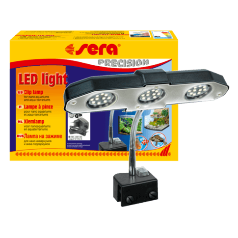 Lampe LED Sera 3 x 1,6 W pour aquarium et terrarium