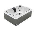Como Spa – Kompaktes 4-Personen-Whirlpool | Komplettset (Abdeckung + Treppe + Filter)