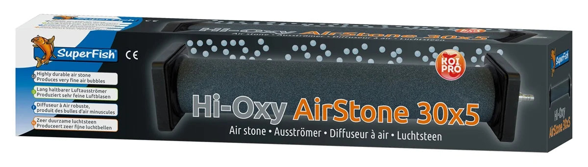 Piedra difusora de aire Hi Oxygen para koi 30x5 cm