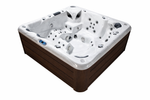 Infinity Spa 003 – Jacuzzi de lujo y potente para 6 personas con 107 chorros – Marrón