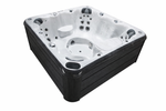 Infinity Spa 005 – Luxuriöser 7-Sitzer-Jacuzzi mit 59 Düsen und Balboa-Steuerung – Dunkelgrau