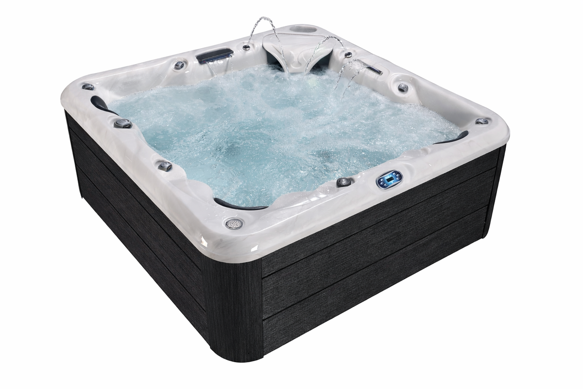 Infinity Spa 004 – Jacuzzi de lujo y profesional para 5 personas con 76 chorros – Gris oscuro