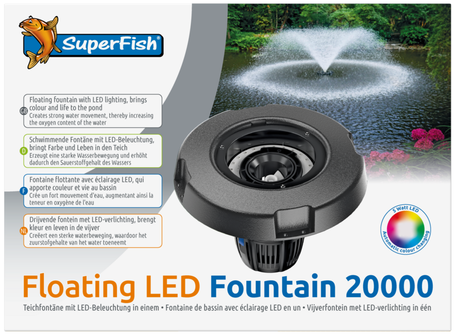 Fontana LED galleggiante 20000 - SuperFish