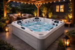 Infinity Spa 002- Vasca idromassaggio di lusso e a basso consumo per 5 persone - Grigio chiaro