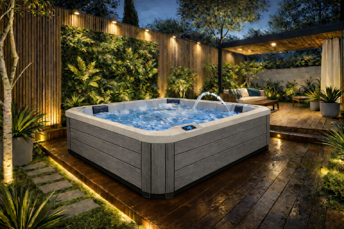 Ultimate ECO Spa 001 Light Grey - 3-Person Jacuzzi - Wellness Tub