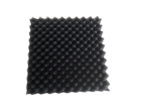 Closed-cell foam 50x50x4 black coarse 10 ppi