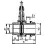 Schuifafsluiter 63mm met doorvoer VDL