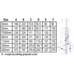 Schuifkraan 250mm Valterra